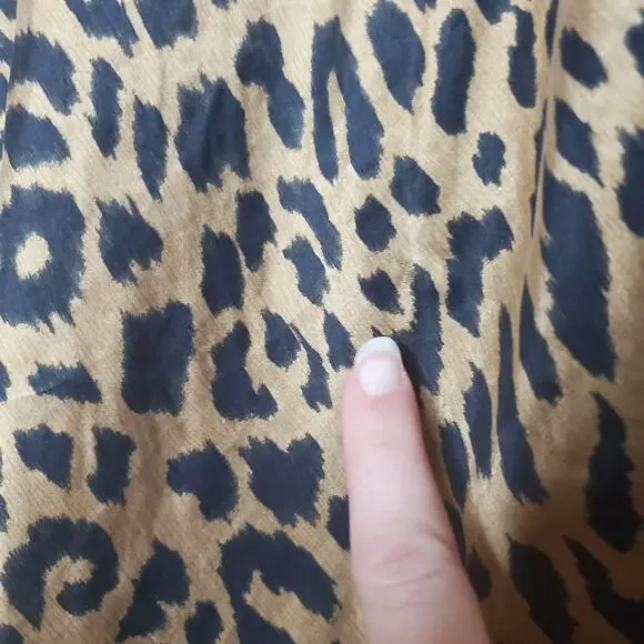 Victoria's Secret Vintage Leopard Print Silk Chemise Slip Black Lace Trim Medium - Picture 9 of 16